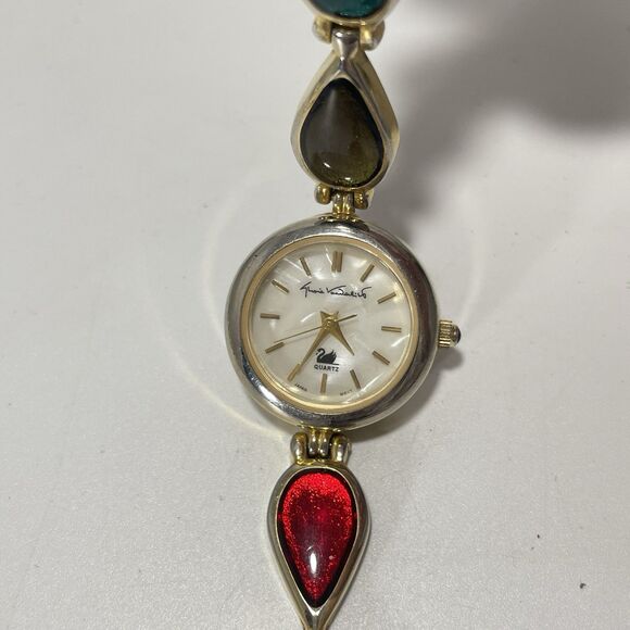 Gloria Vanderbilt Women’s Watch MOP Dial Teardrop Gem Band Quartz - Not Running - Picture 5 of 12